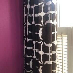 Brown&White Geometric curtains DWELL STUDIO